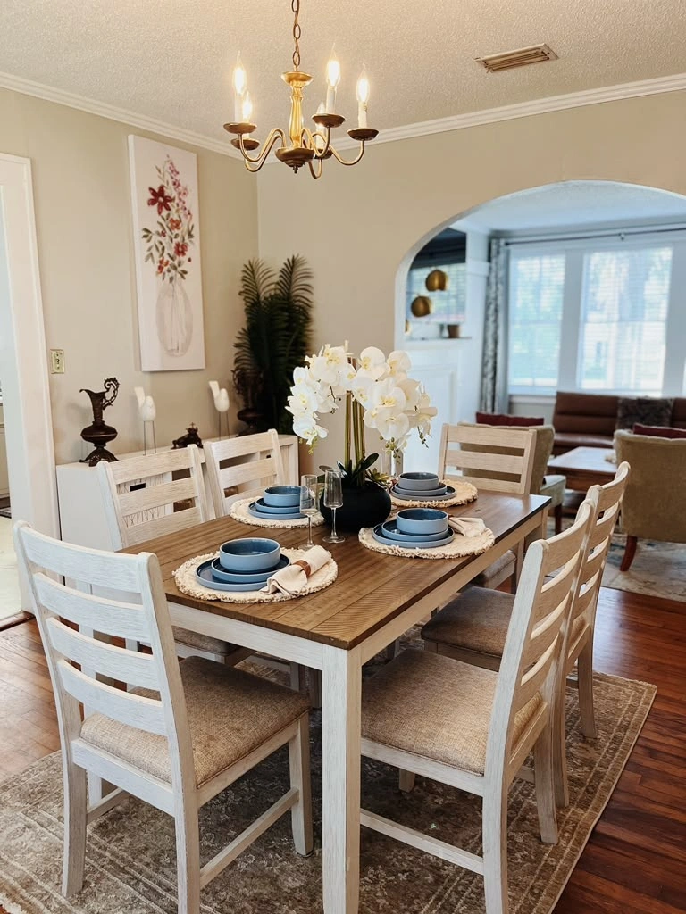Dining room with natural light